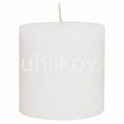 Válcová svíčka 10×10cm RUSTIC bílá Rustic