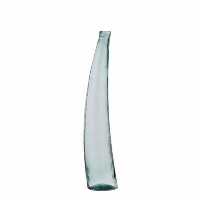 Váza úzká 18cm prohnutá skleněná Edelman
