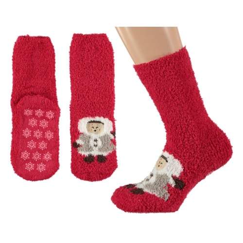 Ponožky dětské eskymák 3D vel.31-34 červená Angro
