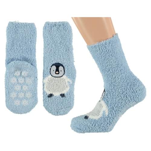 Ponožky dětské tučňák 3D vel.27-30 světle modrá Angro
