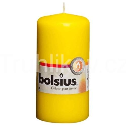 Válcová svíčka 12cm BOLSIUS žlutá Bolsius