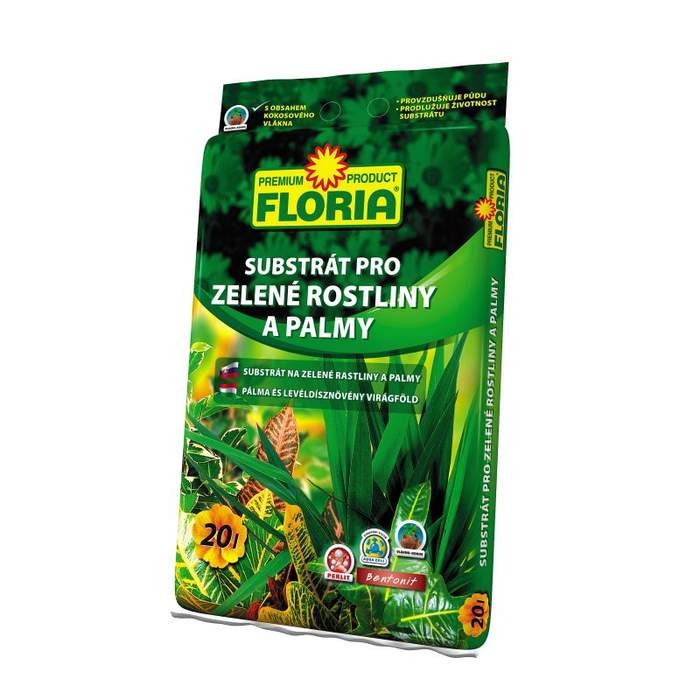 Substrát FLORIA pro zelené rostliny a palmy 20 l Agro CS