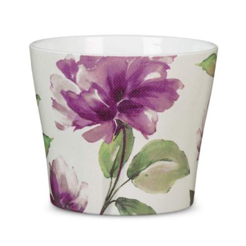 Obal BURGUNDY ROSE 808 keramika fialové květy 11cm Planta s.r.o.
