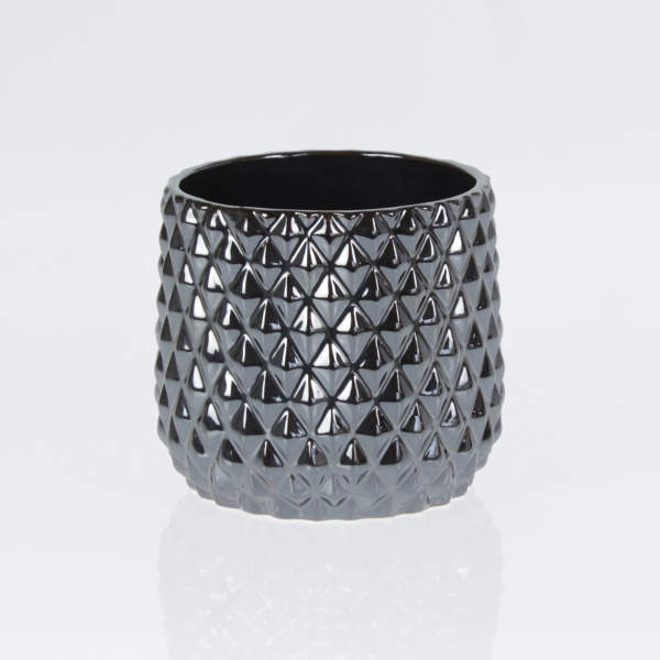 Obal kulatý dekor diamanty keramika černá 14cm Goldbach