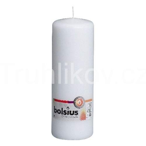 Válcová svíčka 20cm BOLSIUS bílá Bolsius