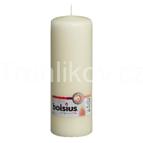 Válcová svíčka 20cm BOLSIUS slonová kost Bolsius