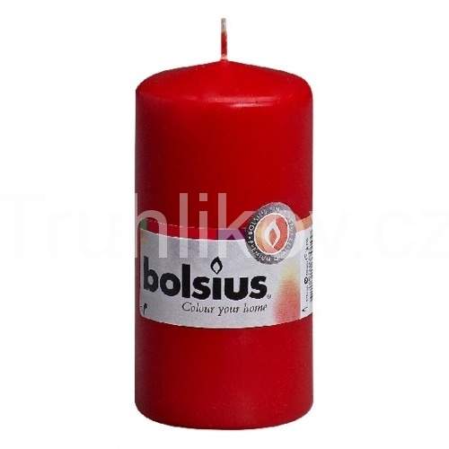 Válcová svíčka 12cm BOLSIUS červená Bolsius