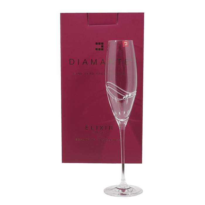 Sklenice na šampaňské DIAMANTE DESIRE ELIXIR 2ks Kamensky Glass
