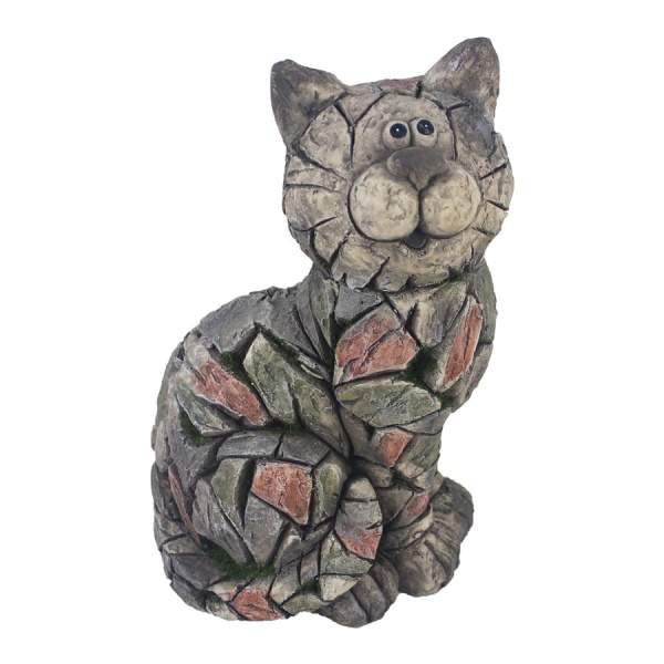 Kočka sedící terakota šedá 30cm Morex