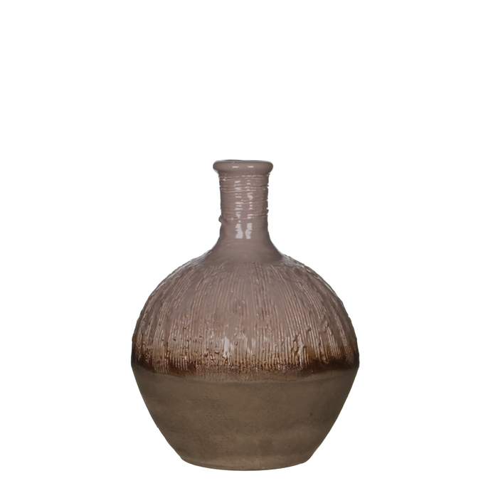 Keramická váza drápaná hnědá 29cm Edelman