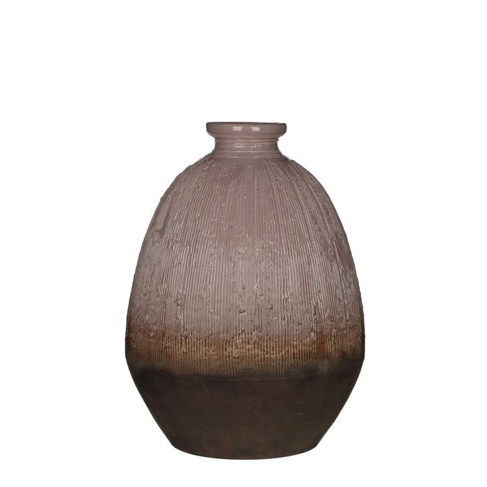 Keramická váza drápaná hnědá 33cm Edelman