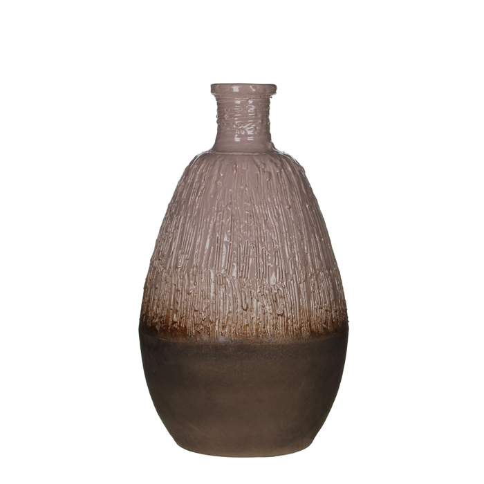 Keramická váza drápaná hnědá 38cm Edelman