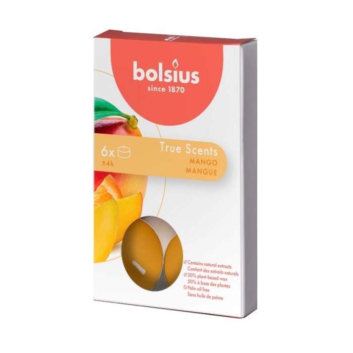 Svíčka čajová vonná BOLSIUS Mango 6ks Bolsius