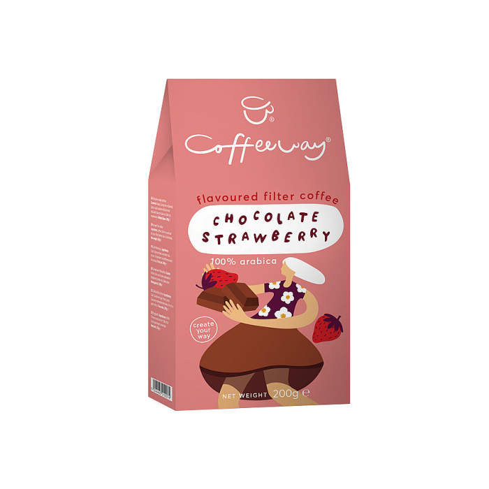 Káva COFFEEWAY Chocolate Strawberry mletá 200g Mix Tee