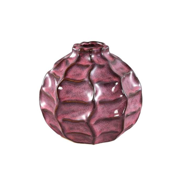 Váza koule s úzkým hrdlem keramická EVYS XS červená 14cm PTMD Luxury Living