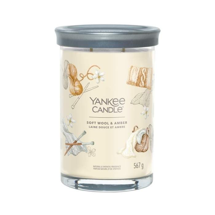 Svíčka YANKEE CANDLE Signature Tumbler 567g Soft Wool & Amber Yankee Candle