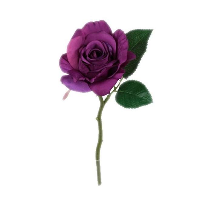 Růže EMY řezaná umělá purpurová 31cm Edelman