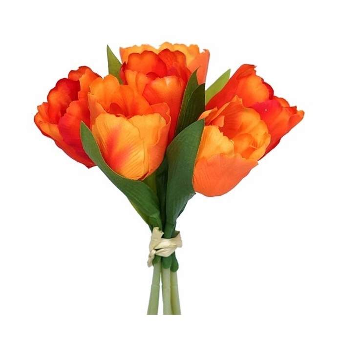 Tulipán svazek umělý oranžová 7ks Edelman