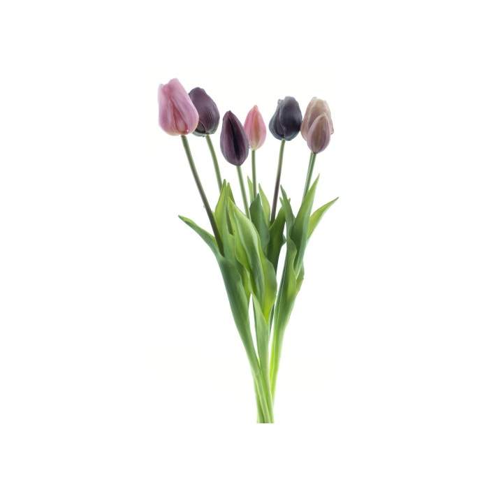 Tulipán SALLY svazek umělý mauve mix 7ks Nova Nature