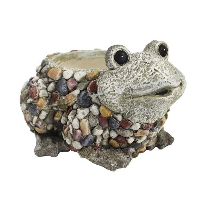 Obal hliněný žába šedý 27cm Morex