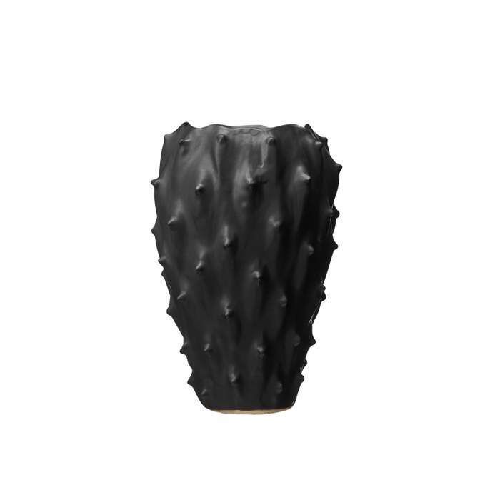 Váza kulatá atypická kameninová JACQUELINE černá 28cm Wikholm Form AB