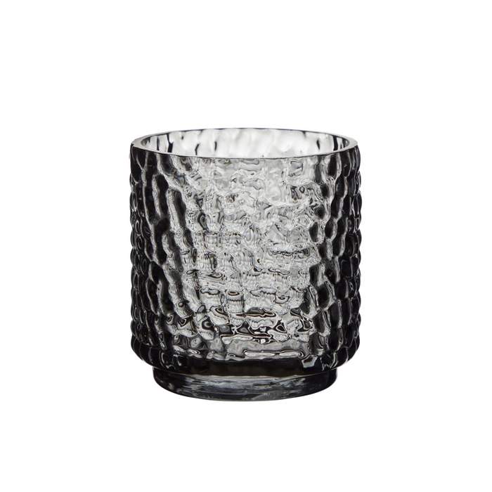 Váza válcová skleněná DOTTI kouřová 10cm Wikholm Form AB