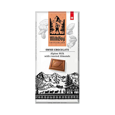 Čokoláda mléčná Roasted Almonds MILKBOY SWISS 100g Mix Tee