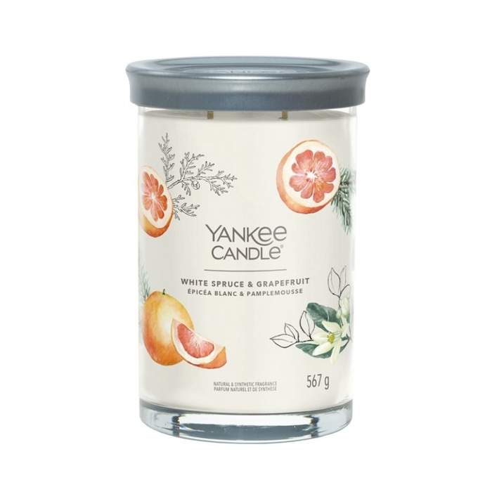 Svíčka YANKEE CANDLE Signature Tumbler 567g White Spruce & Grapefruit Yankee Candle