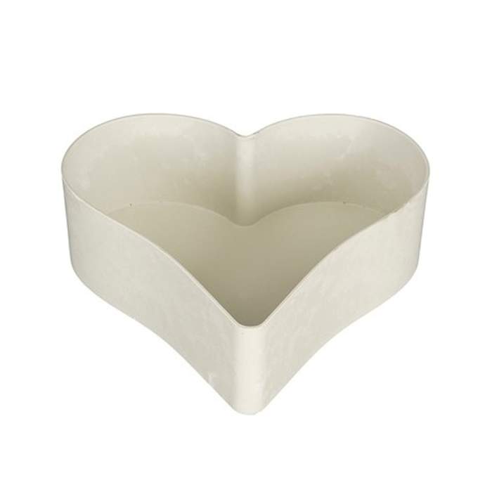 Miska plastové srdce MILA bílé 29cm Edelman