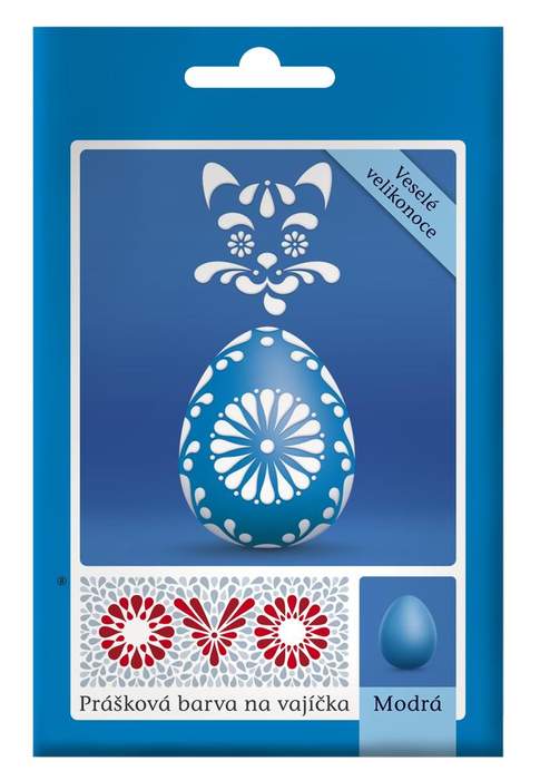 Barva na vajíčka prášková OVO modrá Druchema