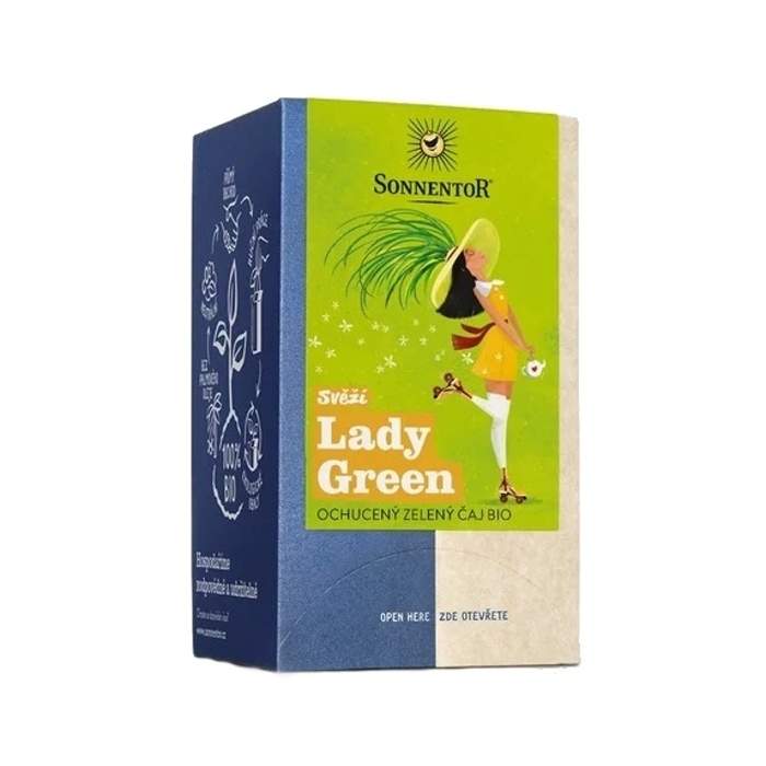 Čaj zelený Lady Green BIO porcovaný 18x1