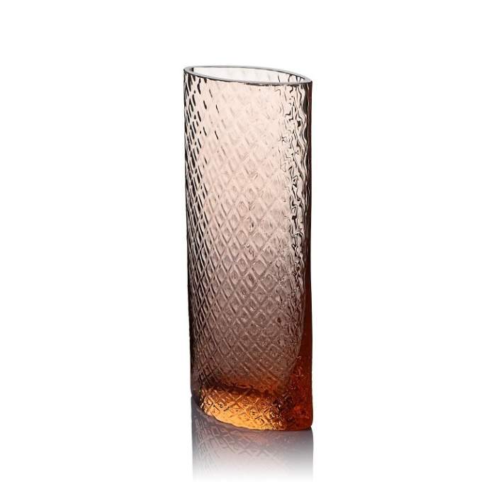 Váza skleněná LILIE sv.růžová 30cm AP crystal s.r.o.