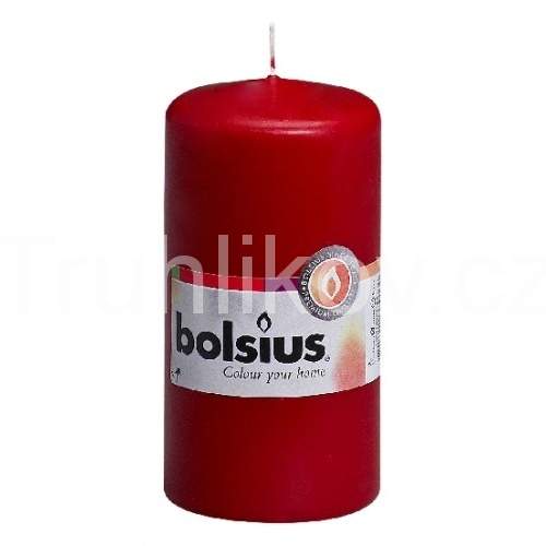Válcová svíčka 12cm BOLSIUS tmavě červená Bolsius